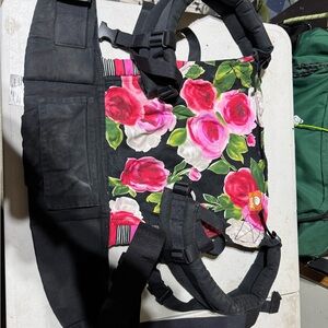 Tula Kids Carrier with Black and Pink Floral Design